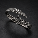 SEYOR men’s engraved silver-tone sword stainless steel bracelet